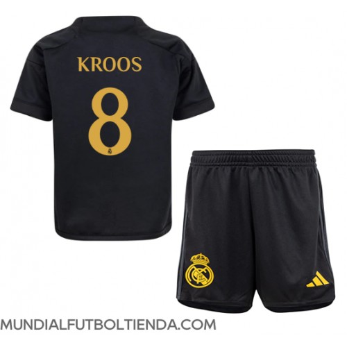 Camiseta Real Madrid Toni Kroos #8 Tercera Equipación Replica 2023-24 para niños mangas cortas (+ Pantalones cortos)
